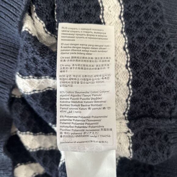 Esprit Preppy Striped Sweater Womens L Nautical Bobble Textured Crew Pullover - Picture 7 of 10